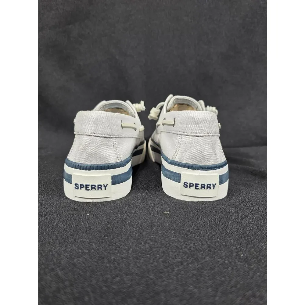 Sperry Bahama 3.0 Platform Women's Grey Navy Boat Shoes Size 8.5